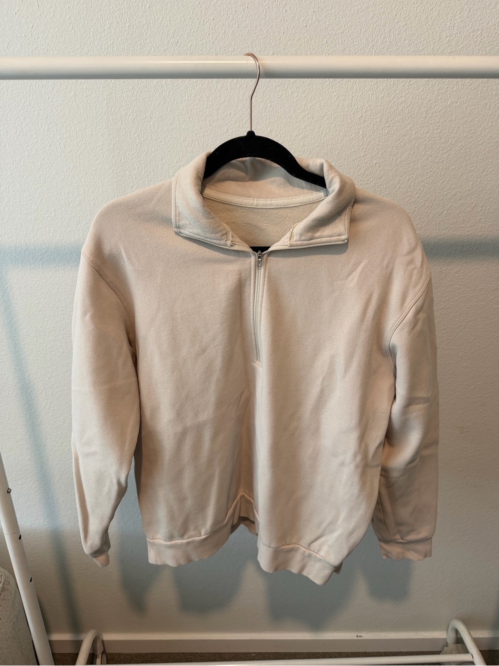 lululemon athletica Men's Cream Quarter-Zip Pullover